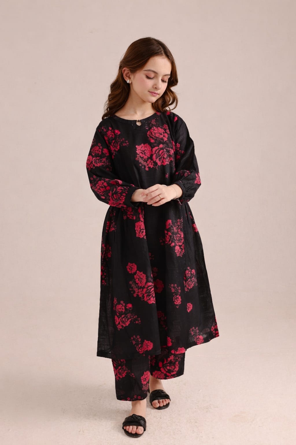 Midnight Red Rose Co-Ord Set