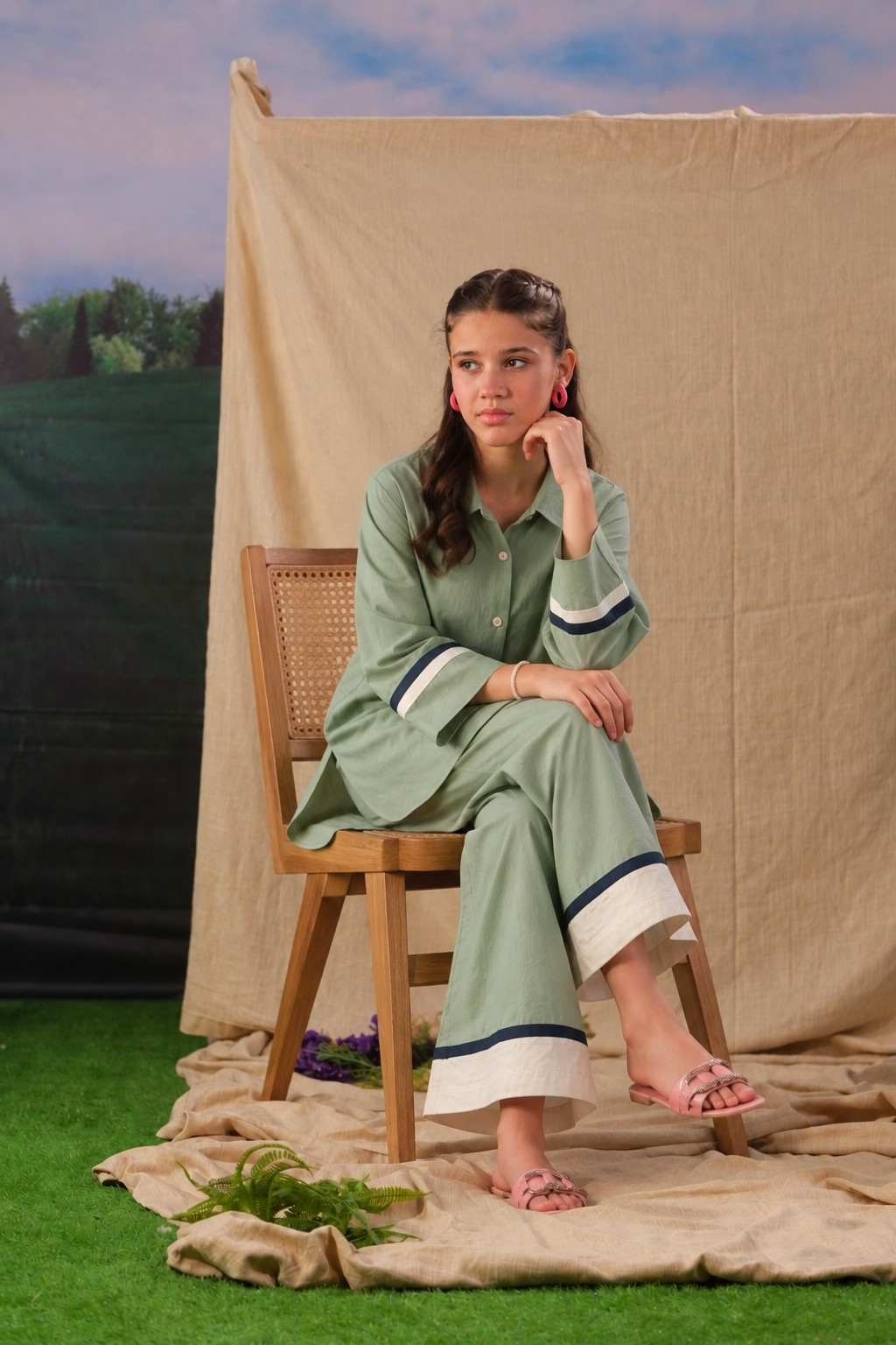 OLIVE GREEN Co-Ord set