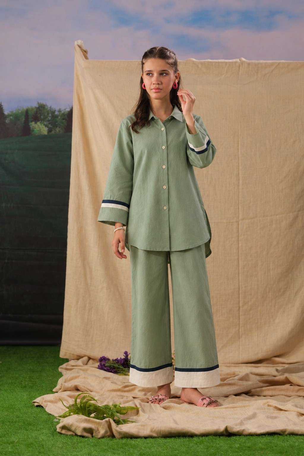 OLIVE GREEN Co-Ord set