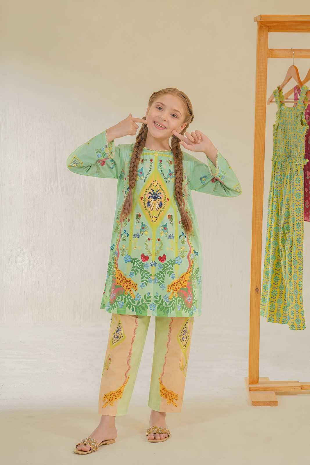 Mint Garden Printed Co-Ord Set