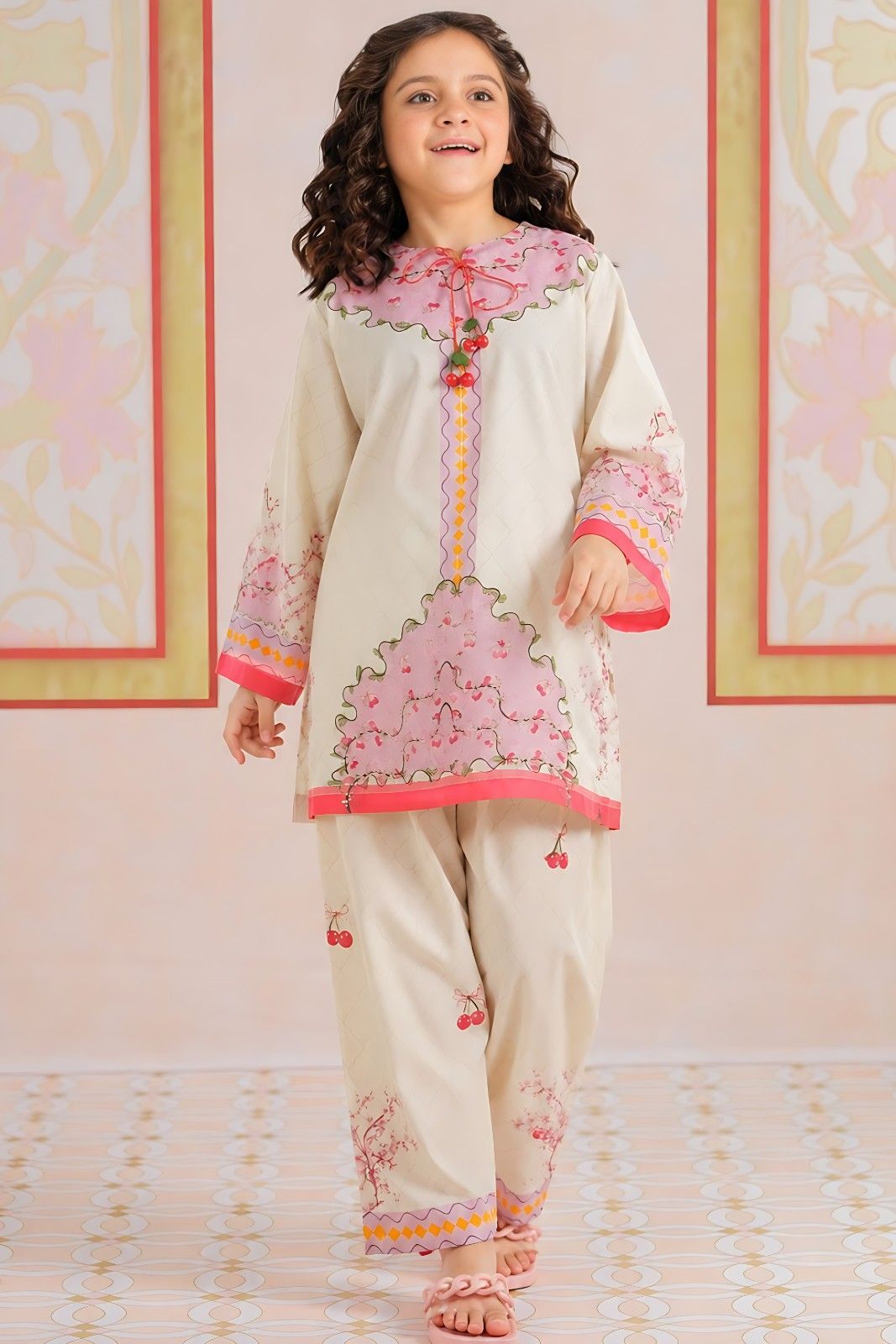 Tangerine Sketch Print Co-ord Set