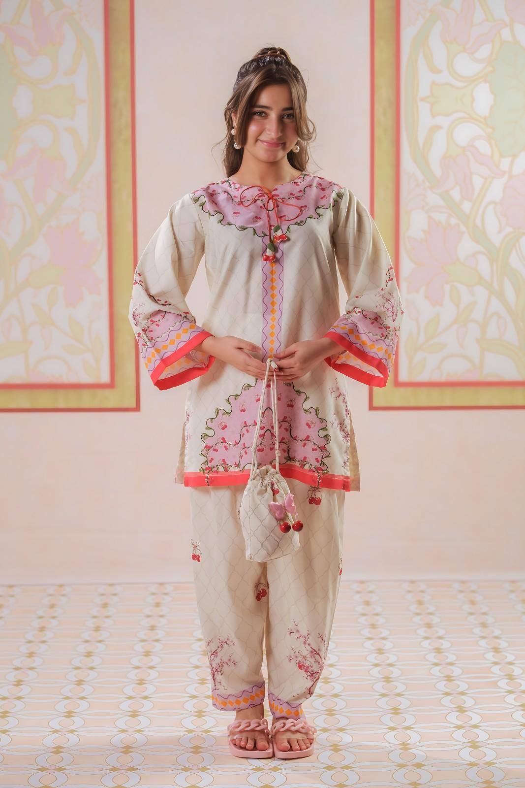 Tangerine Sketch Print Co-ord Set
