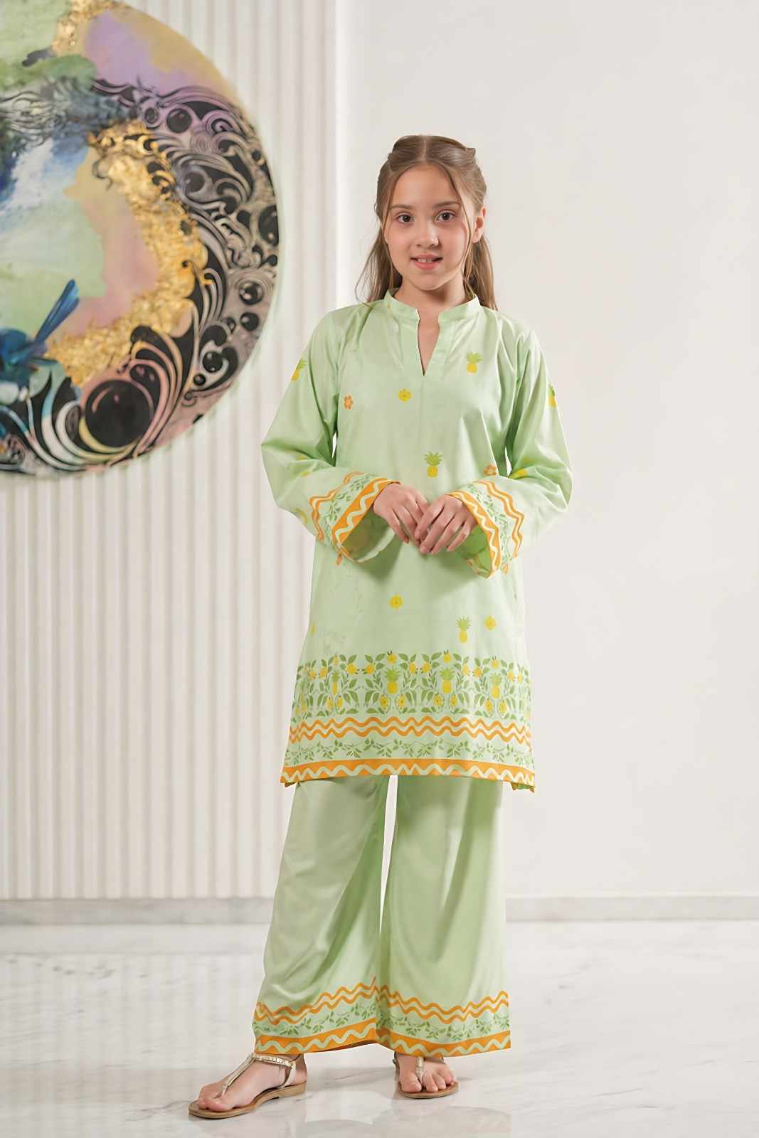 Pineapple Bloom Mint Co-Ord Set