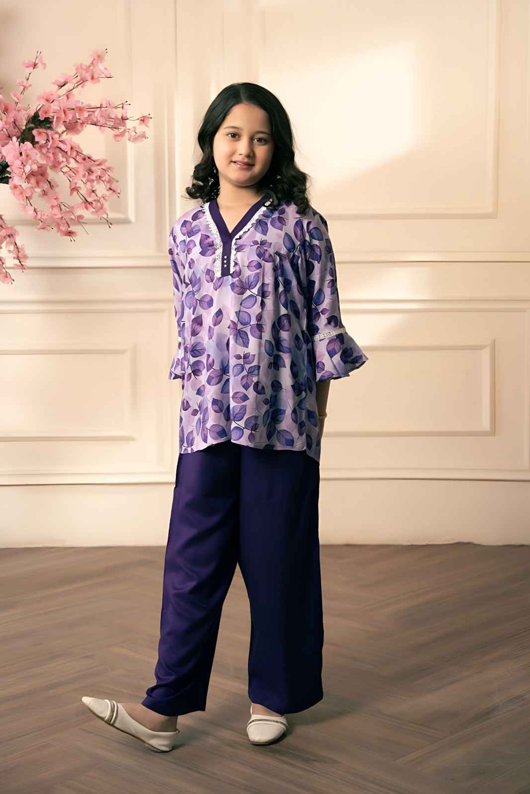 Lavender Purple Bloom Co-Ord Set